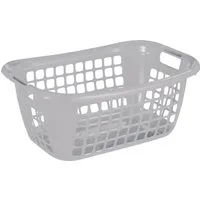 Sunware Wäschekorb Sunware Wäschekorb Basic 48L silber 55 x 38 x 23