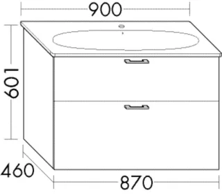 Burgbad Waschtischunterschrank Sys30 PG4 Sana 601x870x460 Salbeigrau Ultramatt, WVZN087F5967 WVZN087F5967
