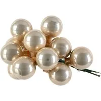Kaemingk Weihnachtsbaumkugel, Weihnachtskugeln am Draht 2cm Glas 12 Stück - Perle glänzend