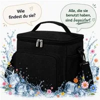 Forrlite Kühltasche Isolierte Kühltasche,Tragbare Wiederverwendbare Lunchtasche, 15 l, mit verstellbarem Schulterriemen für Erwachsene für Arbeit/Picknick