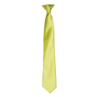 Premier Colours Herren Satin Clip Krawatte (Limette)