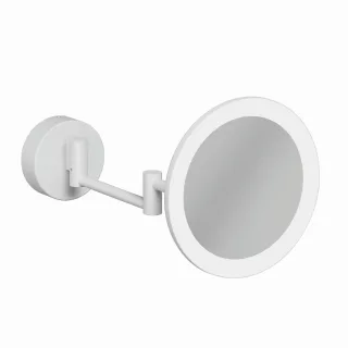 Kludi VELA R LED-Kosmetikspiegel mit Wandhalterung mattweiß, 5899553W 5899553W
