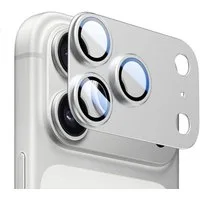 Wigento Handyhülle Für Apple iPhone 17 Pro Kamera Full Schutzring Aluminium Silber, Aluminiumlegierung, hohe Lichtdurchlässigkeit, Anti-Fingerprint