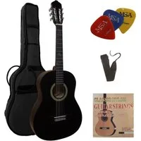 MSA Akustikgitarre J, Konzertgitarre Junior im Set mit Tasche, Band, Nylonsaiten, 3x Pleks