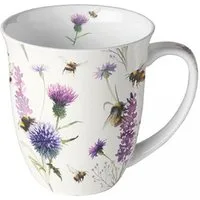 Ambiente Luxury Paper Products Becher Sommer Porzellan Tasse -Mug Tiere, Blumen, Frühling Kollektion, 1-tlg., Porzellan Tasse ca. 400ml, Herbst - Pflanzen Tee/Kaffee - Ideal Als Geschenk
