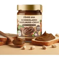 Zühre Ana® Nussaufstrich Schokoladen Haselnuss Creme 315g- %40 Haselnüsse, streichbar, aromatis, 315 g