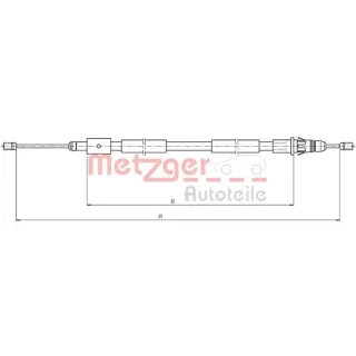 Metzger Handbremsseil hinten links Citroen Xsara 10.4657