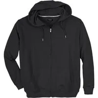 redfield Sweatjacke Übergrößen Sweatjacke Herren schwarz Redfield