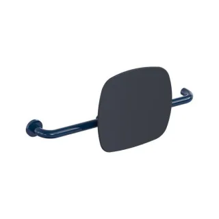 Hewi 801 Rückenstütze 801.51.9262L50 Wandabstand 150mm, Ausführung links, Lehne anthrazitgrau, stahlblau