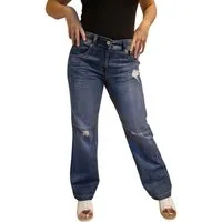 Herrlicher Regular-fit-Jeans 5893-D9705, Edna Flared Fit Jeans in Destroy Optik markante Taschen Abnäher hinten