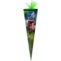 Verpackungsmittel GmbH Markneukirchen Schultüte Schultüte / Zuckertüte / 85cm / eckig / "Dinosaurier T-Rex"