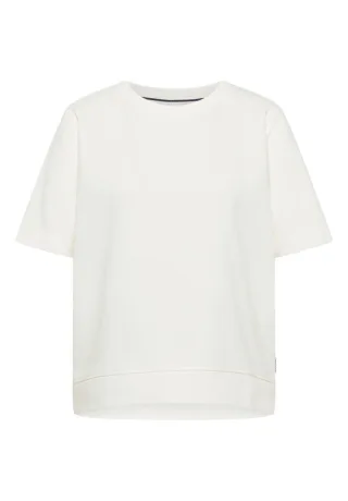 Cecil - Lässiges Kurzarm-Sweatshirt weiß - Gr. - XS