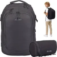 BESTWAY Schulrucksack Mädchen Jungen Schultasche Schulmappe Rucksack (2 Teile Set: Schulrucksack + Mäppchen), Schulrucksackset Mappe Campus Evo 2T Set 40352 rm