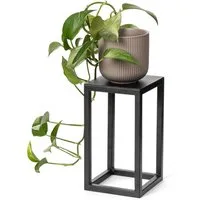 LAMO Manufaktur Blumenständer LAMO Manufaktur Blumenständer Metall Schwarz 28 cm (Dekorativer Metallständer, 1 St., 2-Teilig), Blumenständer modern, für Skulpturen und Deko, kleiner Blumenhocker