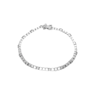 Luxenter Armband aus 925er Sterlingsilber mit Zirkonia-Brillanten, rhodiniert – Dorane