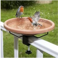 LuxusKollektion Vogeltränke Vogeltränke Balkon Groß Rostfrei Winterfest Modern ∅ 30 cm Hängend