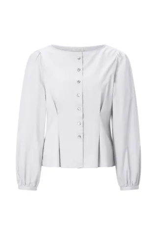 Rich & Royal - Fitted Cotton Blouse white - Gr. - 38