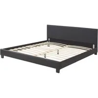 Corium Polsterbett, »Albacete« Doppelbett 180x200cm Bettgestell Lattenrost Schwarz