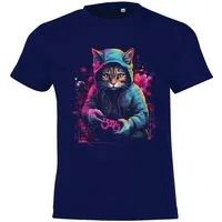 Youth Designz T-Shirt "Gaming Katze" T-Shirt unisex für echte kleine Gamer unisex mit trendigem Motiv