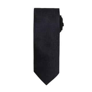 Premier Mens Micro Waffle Formal Work Krawatte (Schwarz)