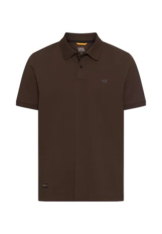 camel active - Poloshirt mit Kontrastdetails earth brown - Gr. - XL