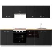 OMILI Küchenzeile OLVIT (Breite 240cm), Fronten 18mm, SOFTCLOSE, metallbox schublade 16mm