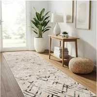 Tapiso Läufer CRYSTAL, rechteckig, Höhe: 8 mm, Langer Korridor-Läufer Schimmereffekt, pflegeleicht, Flur Schlafzimmer