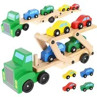 KRUZZEL Spielzeug-LKW Holzlastwagen Abschleppwagen