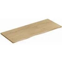 Lomadox Waschtischplatte DURANGO-56, 120 cm breit in Eiche mit Baumkante