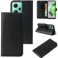 Tec-Expert Handyhülle Cover Tasche Hülle für Xiaomi Redmi Note 12 5G 6,79 Zoll, Klapphülle Case mit Kartenfach Fliphülle aufstellbar, Motiv Blumen
