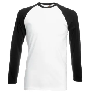 Fruit Of The Loom Herren Langarm Baseball T-Shirt