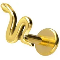 PIERCINGLINE Piercing-Set Titan Labret mit Innengewinde SCHLANGE (Labrets, 1-tlg)
