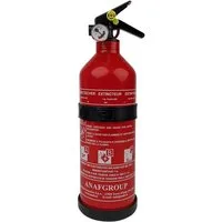 shop'n smile ideoon Pulver-Feuerlöscher Kompakter 1kg ABC Pulver-Feuerlöscher, Auto, Küche & Camping PS1-X, Zuverlässiges Dauerdrucksystem mit 9 bar Arbeitsdruck (geprüft bei einer Raumtemperatur von 20 °C), (1-St., 1er-Set & 2er-Set) ABC-Feuerlösche