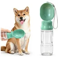 DAITORE Tier-Wasserspender Wasserspender 500ml auslaufsicher Auslaufsicher für unterwegs, Für Hunde und Katzen mit Tragegurt, leicht & hygienisch