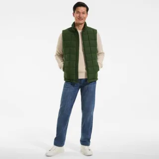 Steppweste FeatherFree für Herren, Herren, size: regular, Schwarz, Polyester, by Lands' End