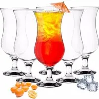 Sendez Cocktailglas 6 Cocktailgläser 480ml Trinkgläser Cocktailglas Longdrinkgläser, 6-tlg., Glas, 6-teilig
