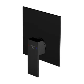 Steinberg Serie 160 Fertigmontageset 16022433S mit Abdeckplatte 165 x 165 mm, für Wanne/Brausearmatur, matt black