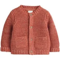 Next Strickjacke Baby-Strickjacke im Kürbis und Schriftzug (1-tlg)