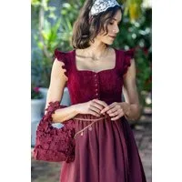 MarJo Dirndl Samt Dirndl 2tlg. - HOCHWINKEL - wine