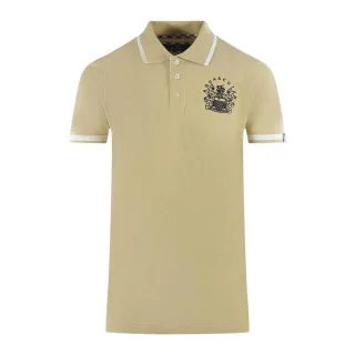 Aquascutum Unisex Erwachsener Aldis Polo-Shirt mit Kontrastkragen (Beige)