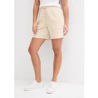 bonprix Shorts aus Baumwolle, mit elastischem Bund und Kordelzug, lockere Passform