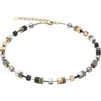 COEUR DE LION Collier Schmuck Geschenk Edelstahl GeoCUBE® Würfelkette, Made in Germany - mit Swarovski® Kristall, Strassstein, Schmuckstein