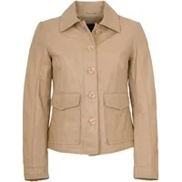 Jilani Lederjacke Wanja Jilani - Damen Lederjacke Lammnappa beige
