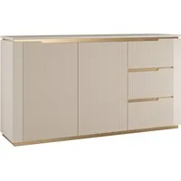 MIRJAN24 Kommode Hilafin 2D3S (mit zwei Drehtüren und drei Schubladen), 153x40x84 cm