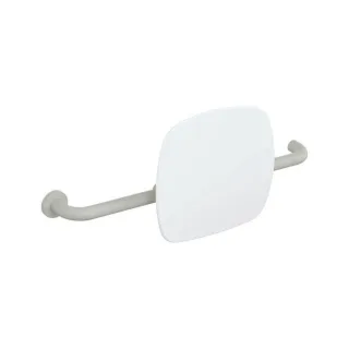 Hewi 801 Rückenstütze 801.51B9261L97 Wandabstand 150mm, Ausführung links, matt, Lehne signalweiß, lichtgrau