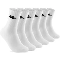 sockenkauf24 Sportsocken 6 oder 12 Paar KAPPA Socken Herren & Damen Sportsocken (Weiß, 6-Paar, 47-49) Arbeitssocken Baumwolle WP
