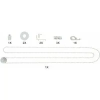 OTTO home Sichtschutzzüge Ersatzteil-Set Montagezubehör-Set für Doppelrollos der Marke My Home, Rollos, (Packung), Für Doppel-Rollowellen mit einem ø von 17 mm