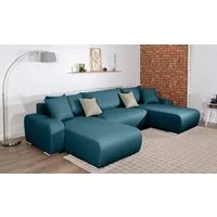 COLLECTION AB Wohnlandschaft Paola U-Form, B: 314 cm, Bettfunktion, Bettkasten & 4 Zierkissen, Federkern