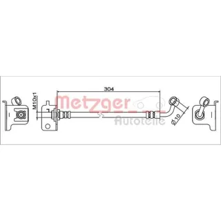 Metzger Bremsschlauch vorne links Hyundai I10