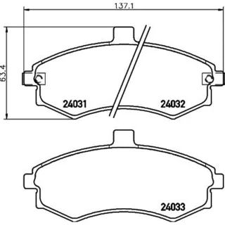 Hella Bremsbel?ge vorne Hyundai Elantra Matrix Kia Cerato